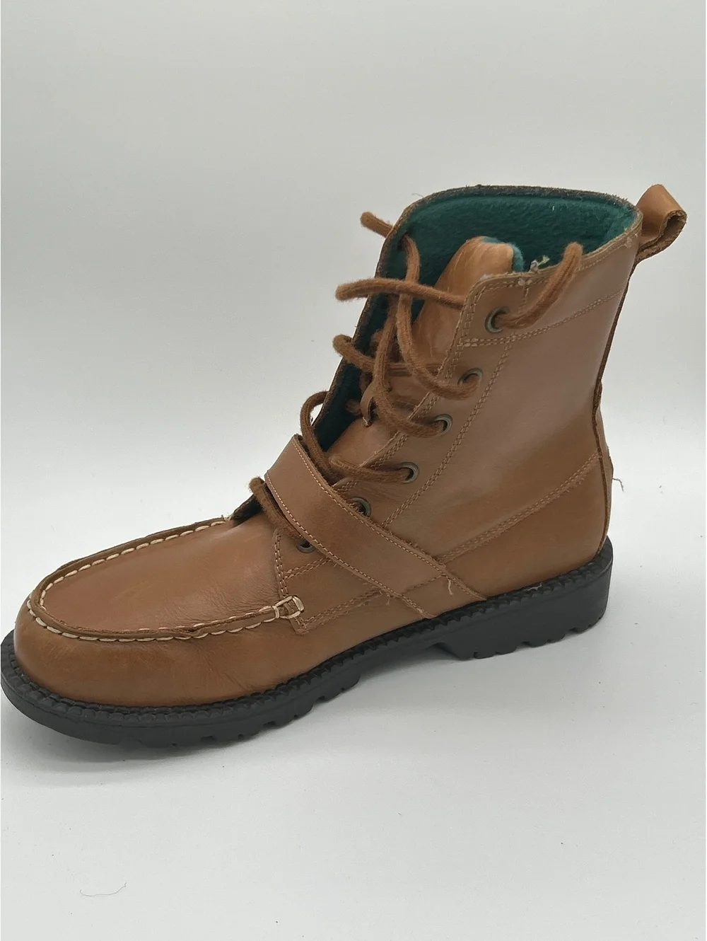 Polo Ralph Lauren Boys' Ranger Hi II Brown Leather Boots Size 6